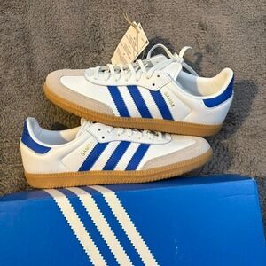 Adidas samba OG shoes white and blue